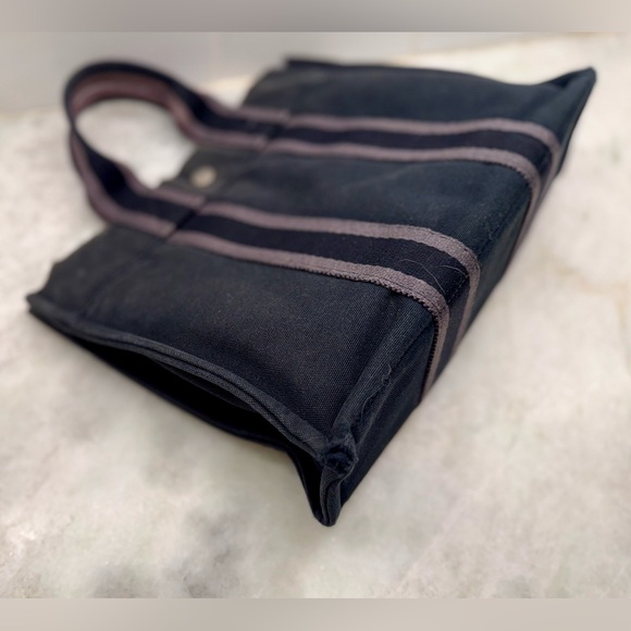 SOLD HERMES Vintage Unisex Y2K 100% Cotton Canvas Fourre Tout PM (Mini Tote) - Picture 6 of 16